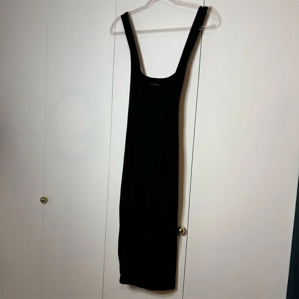 Banana Republic Women's Black Midi Dress Size 12 Sleeveless Party